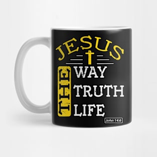 Jesus The Way Truth Life Scripture Gift Faith Believer Mug